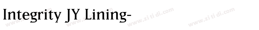 Integrity JY Lining字体转换